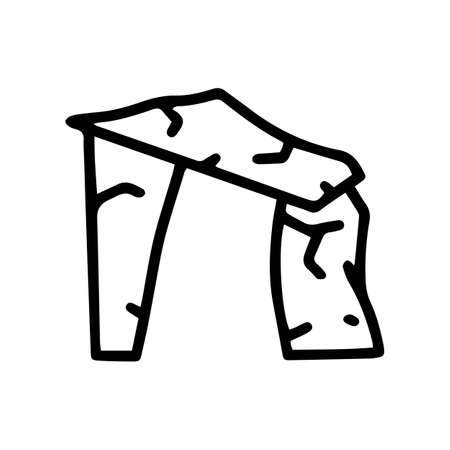 Arch black line vector doodle icon designのイラスト素材