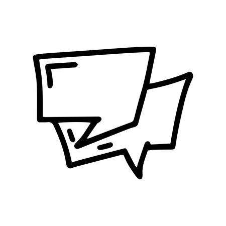 Speech bubble line vector doodle simple iconのイラスト素材