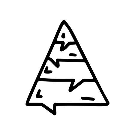 Speech bubble line vector doodle simple iconのイラスト素材