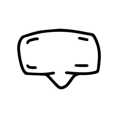 Speech bubble line vector doodle simple iconのイラスト素材