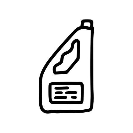 engine oil bottle line vector doodle simple iconのイラスト素材