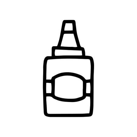 eye drops bottle line vector doodle simple iconのイラスト素材