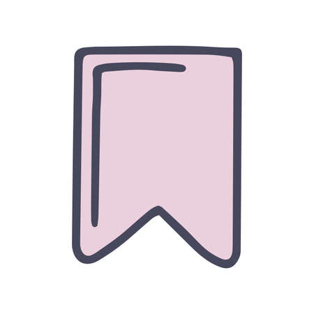 bookmark color vector doodle simple icon designのイラスト素材