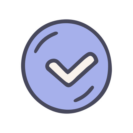 check circle color vector doodle simple iconのイラスト素材