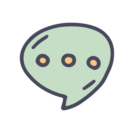 bubble speech color vector doodle simple iconのイラスト素材