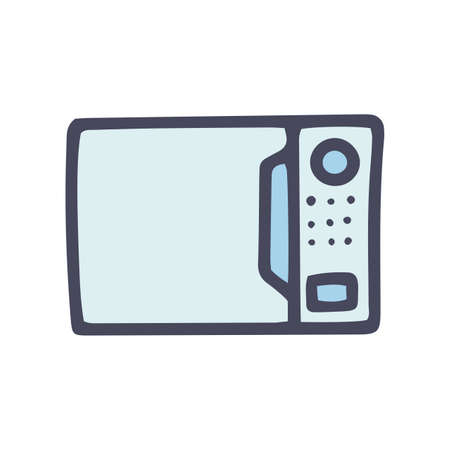 microwave color vector doodle simple icon designのイラスト素材