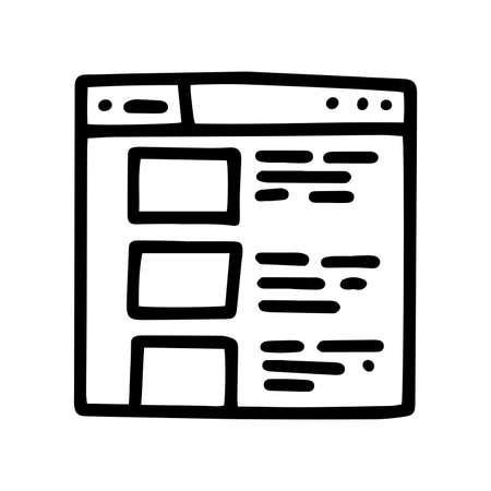 new site line vector doodle simple iconのイラスト素材
