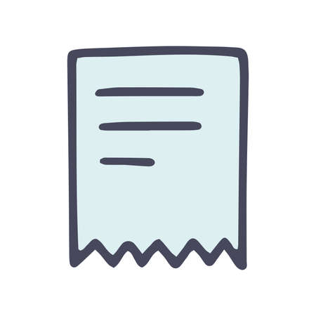 invoice color vector doodle simple icon designのイラスト素材