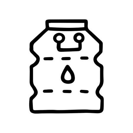 bottle of water line vector doodle simple iconのイラスト素材