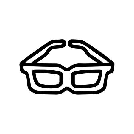 glasses line vector doodle simple icon designのイラスト素材