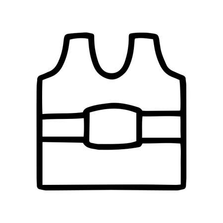plastic bag line vector doodle simple iconのイラスト素材