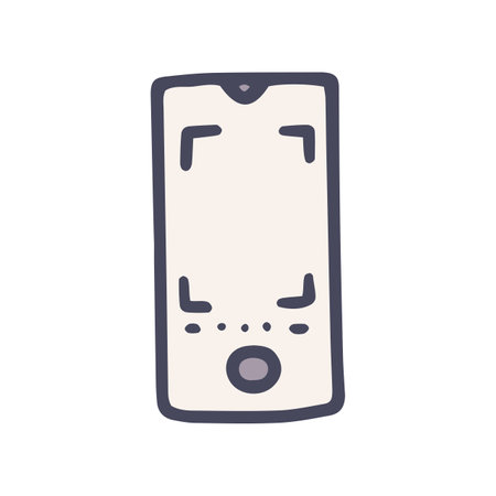 mobile filming color vector doodle simple iconのイラスト素材