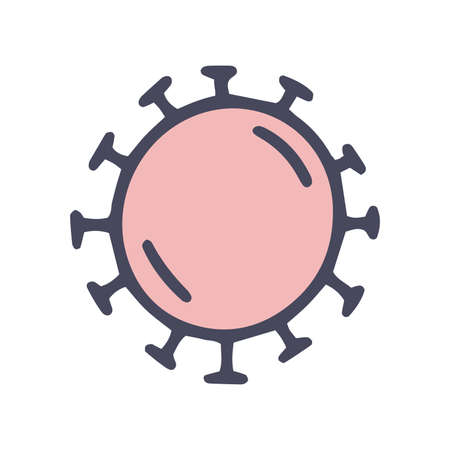 virus color vector simple icon designのイラスト素材