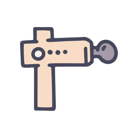 portable massager color vector doodle simple iconのイラスト素材
