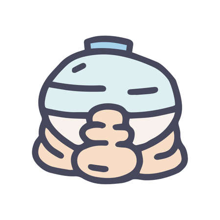 manual massager color vector doodle simple iconのイラスト素材