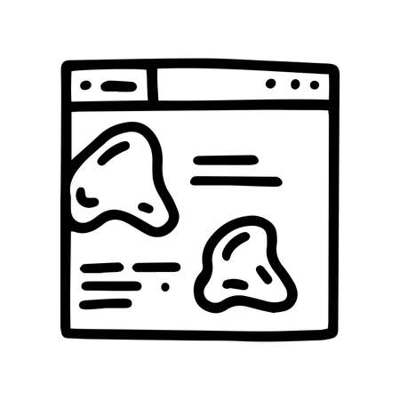 personal page line vector doodle simple iconのイラスト素材