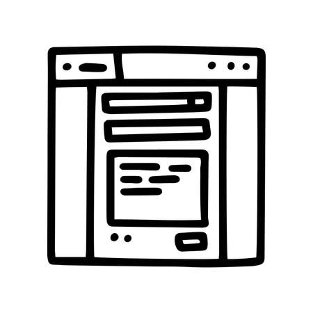 feedback form line vector doodle simple iconのイラスト素材