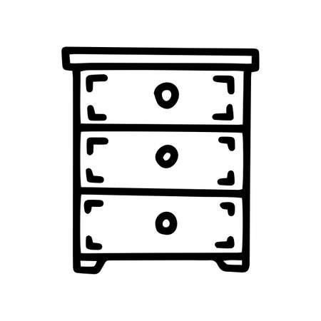 dresser line vector doodle simple icon designのイラスト素材