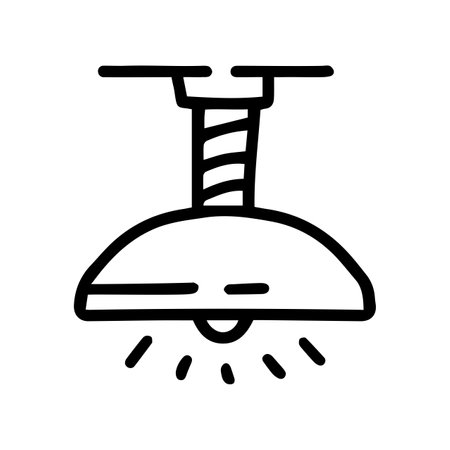 plastic lampshade line vector doodle simple iconのイラスト素材
