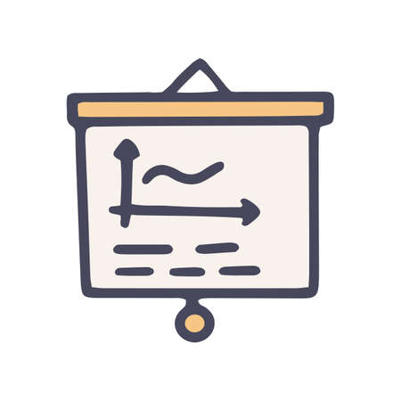 presentation color vector doodle simple icon designのイラスト素材