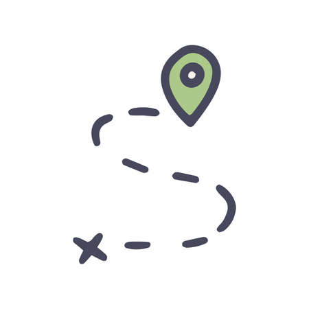 route color vector doodle simple icon designのイラスト素材
