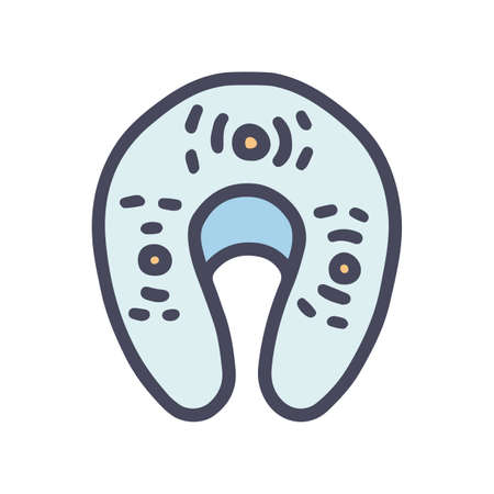 neck massager color vector doodle simple iconのイラスト素材