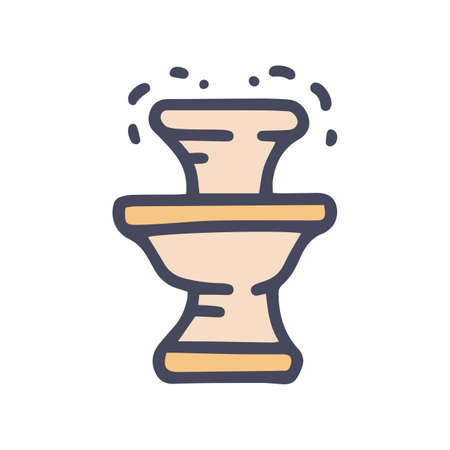 double fountain color vector doodle simple iconのイラスト素材
