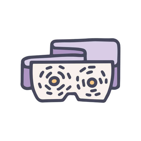 eyes massager color vector doodle simple iconのイラスト素材