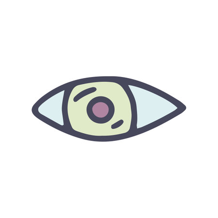 eye color vector doodle simple icon designのイラスト素材