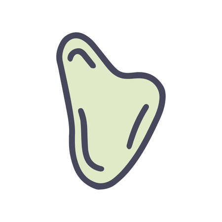 guasha stone color vector doodle simple iconのイラスト素材