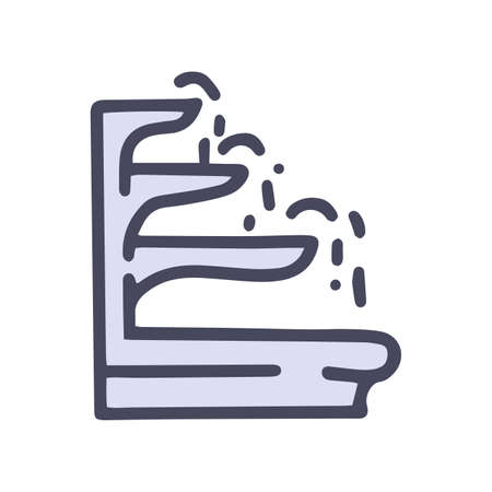 cascade fountain color vector doodle simple iconのイラスト素材