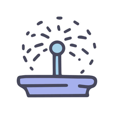 spherical fountain color vector doodle simple iconのイラスト素材