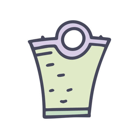 laundry bag color vector doodle simple iconのイラスト素材