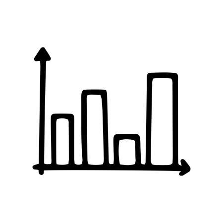 chart line vector doodle simple icon designのイラスト素材