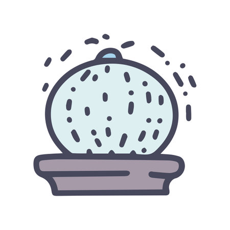 sphere fountain color vector doodle simple iconのイラスト素材