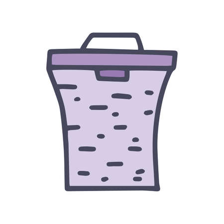 laundry basket color vector doodle simple iconのイラスト素材