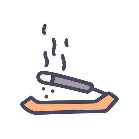 incense color vector doodle simple icon designのイラスト素材
