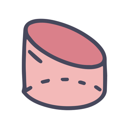 truncated cylinder color vector doodle simple iconのイラスト素材