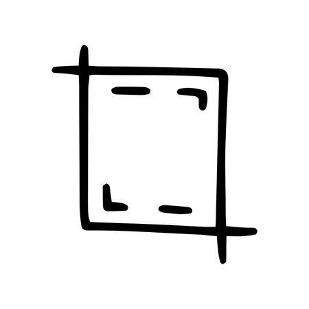 crop line vector doodle simple icon designのイラスト素材