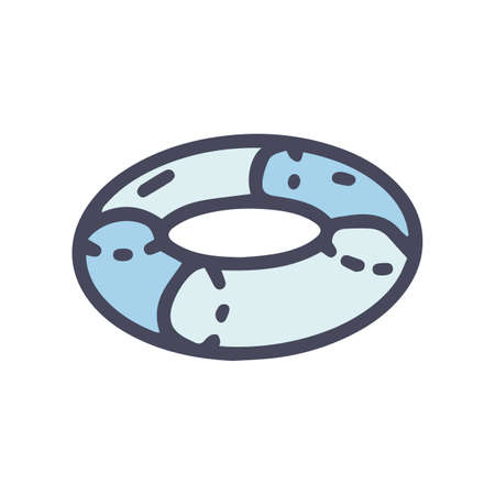 torus color vector doodle simple icon designのイラスト素材