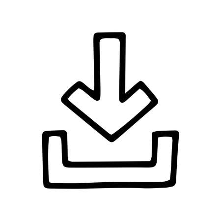 download arrow line vector doodle simple iconのイラスト素材