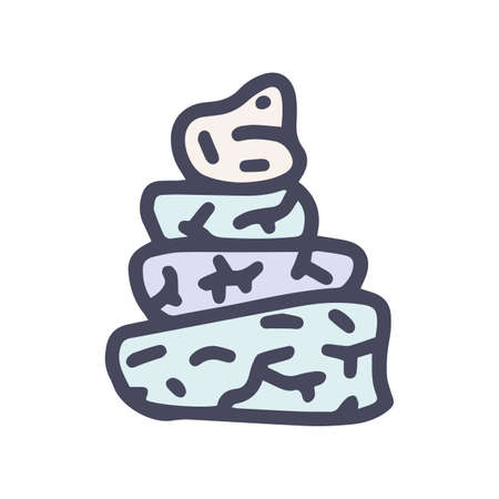 sauna stone color vector doodle simple iconのイラスト素材
