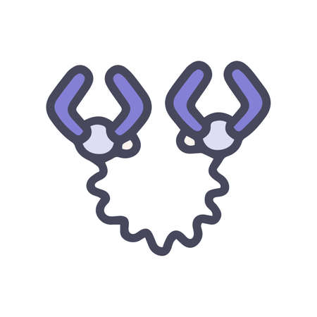 nipple clamps color vector doodle simple iconのイラスト素材