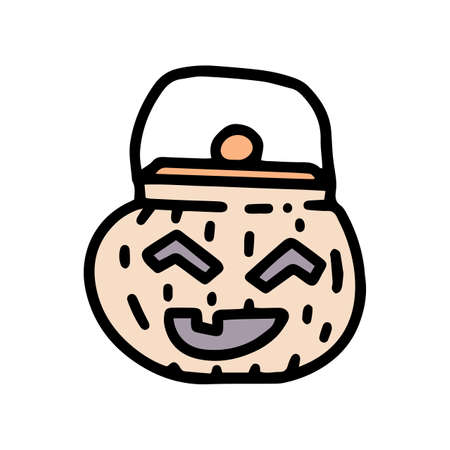 cauldron for sweets color vector doodle simple iconのイラスト素材
