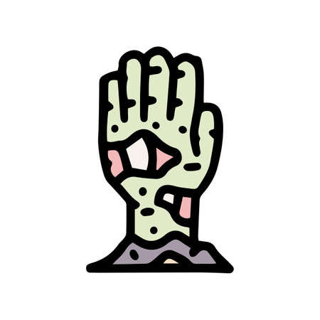 zombie hand color vector doodle simple iconのイラスト素材