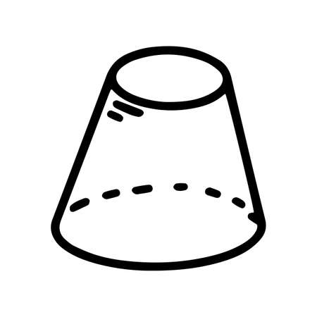 frustum line vector doodle simple icon designのイラスト素材