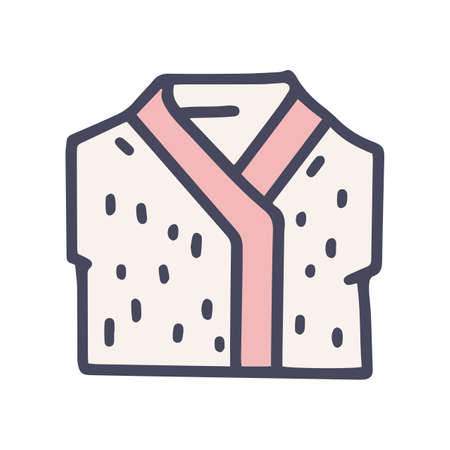 bathrobe color vector doodle simple icon designのイラスト素材