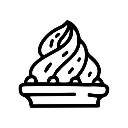 spiral water fountain line vector doodle simple iconのイラスト素材