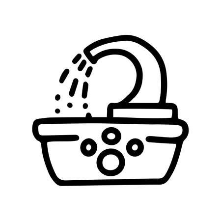 pet water fountain line vector doodle simple iconのイラスト素材