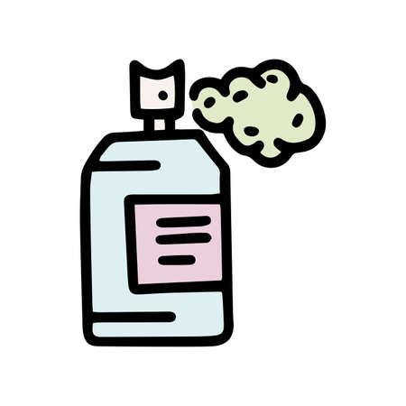 aerosol color vector doodle simple icon designのイラスト素材